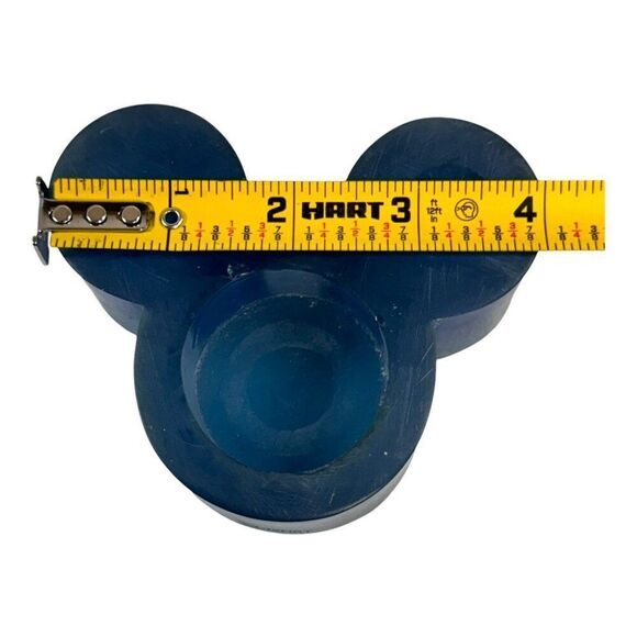 Blue Glass Tealight Disney World Mickey Mouse Candle Holders Set Of 2 Vintage Gi - Picture 5 of 6